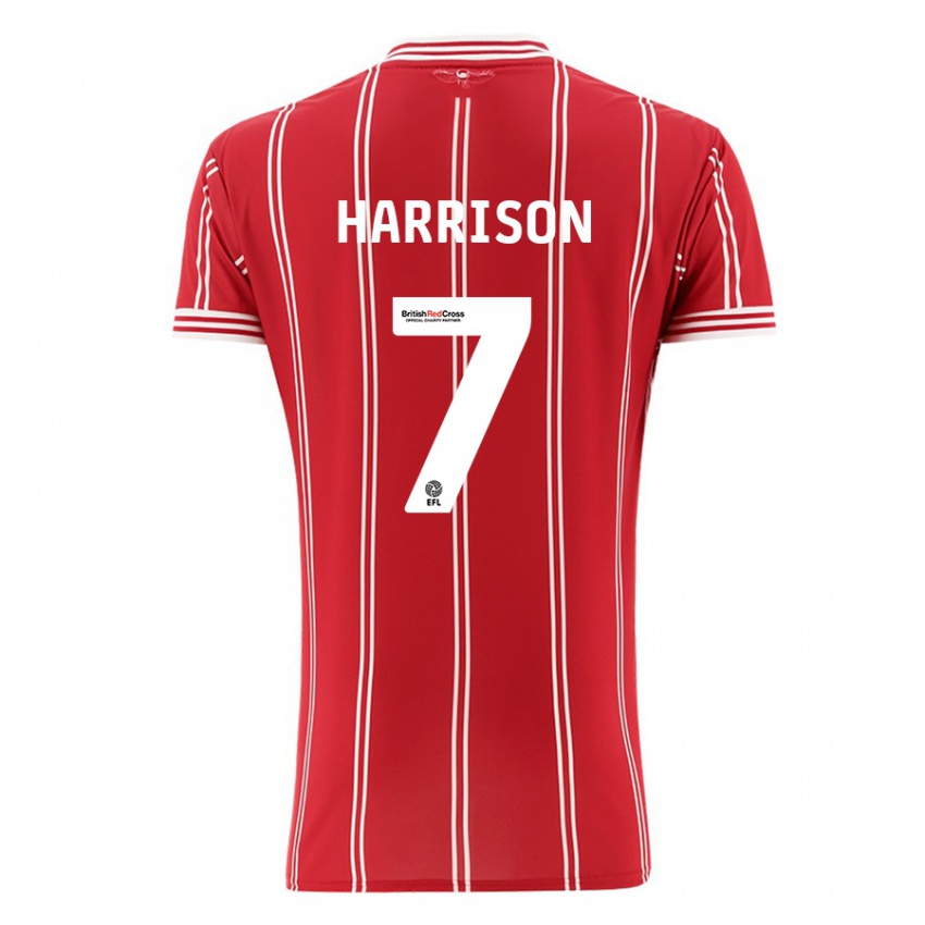 Mann Abi Harrison #7 Rød Hjemmetrøye Drakt Trøye 2023/24 Skjorter T-Skjorte