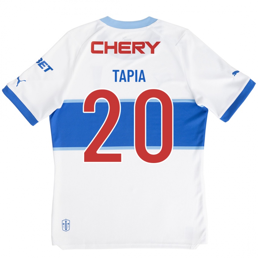 Mann Gonzalo Tapia #20 Hvit Hjemmetrøye Drakt Trøye 2023/24 Skjorter T-Skjorte