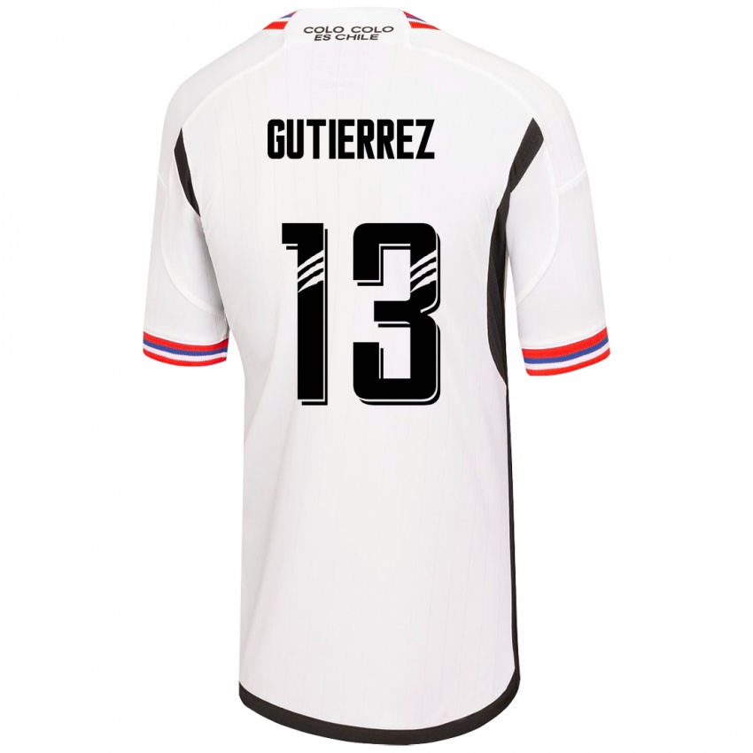 Mann Bruno Gutiérrez #13 Hvit Hjemmetrøye Drakt Trøye 2023/24 Skjorter T-Skjorte
