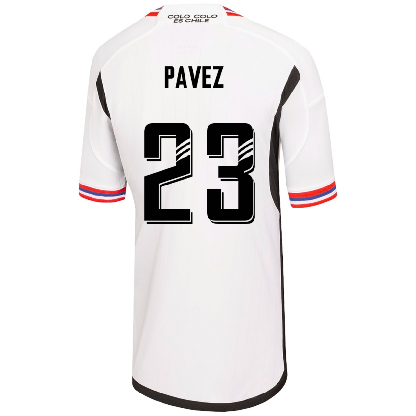 Mann Esteban Pavez #23 Hvit Hjemmetrøye Drakt Trøye 2023/24 Skjorter T-Skjorte