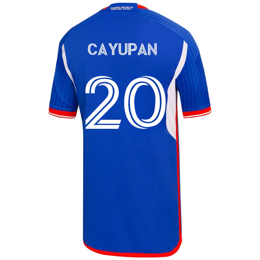 Mann Natalia Cayupán #20 Blå Hjemmetrøye Drakt Trøye 2023/24 Skjorter T-Skjorte