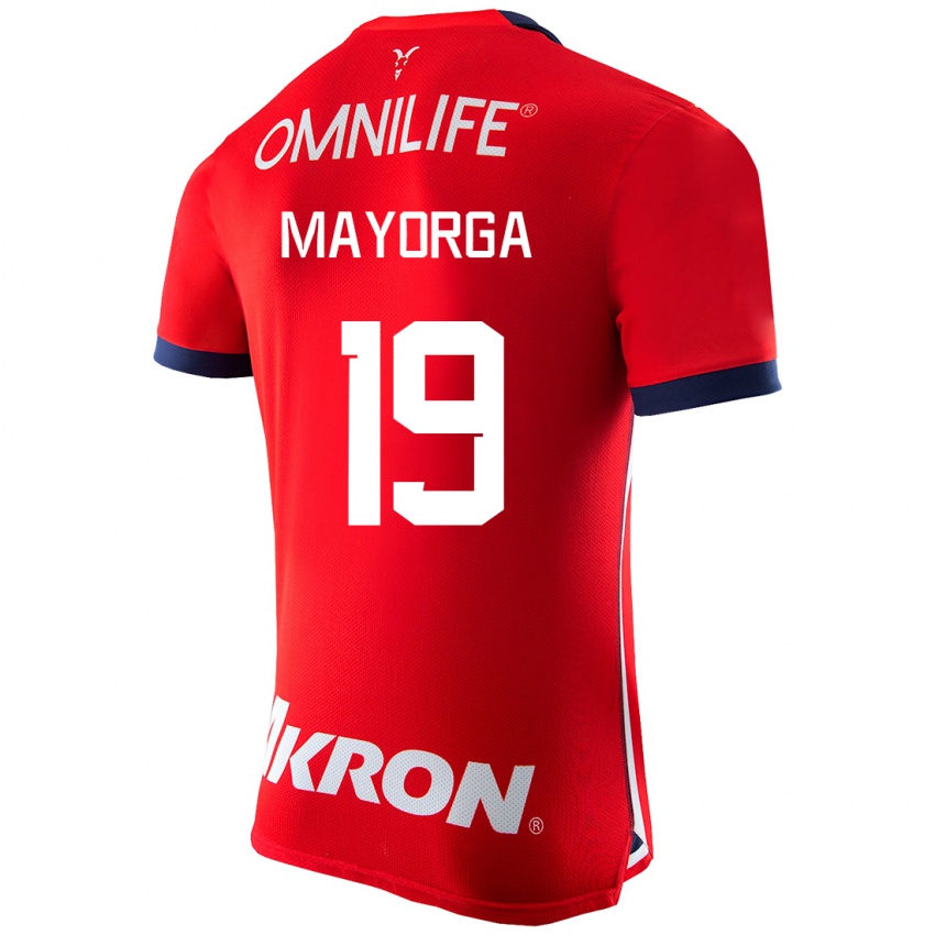 Mann Alejandro Mayorga #19 Rød Hjemmetrøye Drakt Trøye 2023/24 Skjorter T-Skjorte