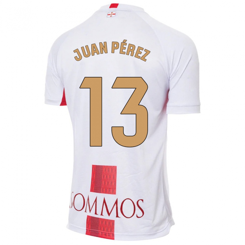 Mann Juan Pérez #13 Hvit Bortetrøye Drakt Trøye 2023/24 Skjorter T-Skjorte