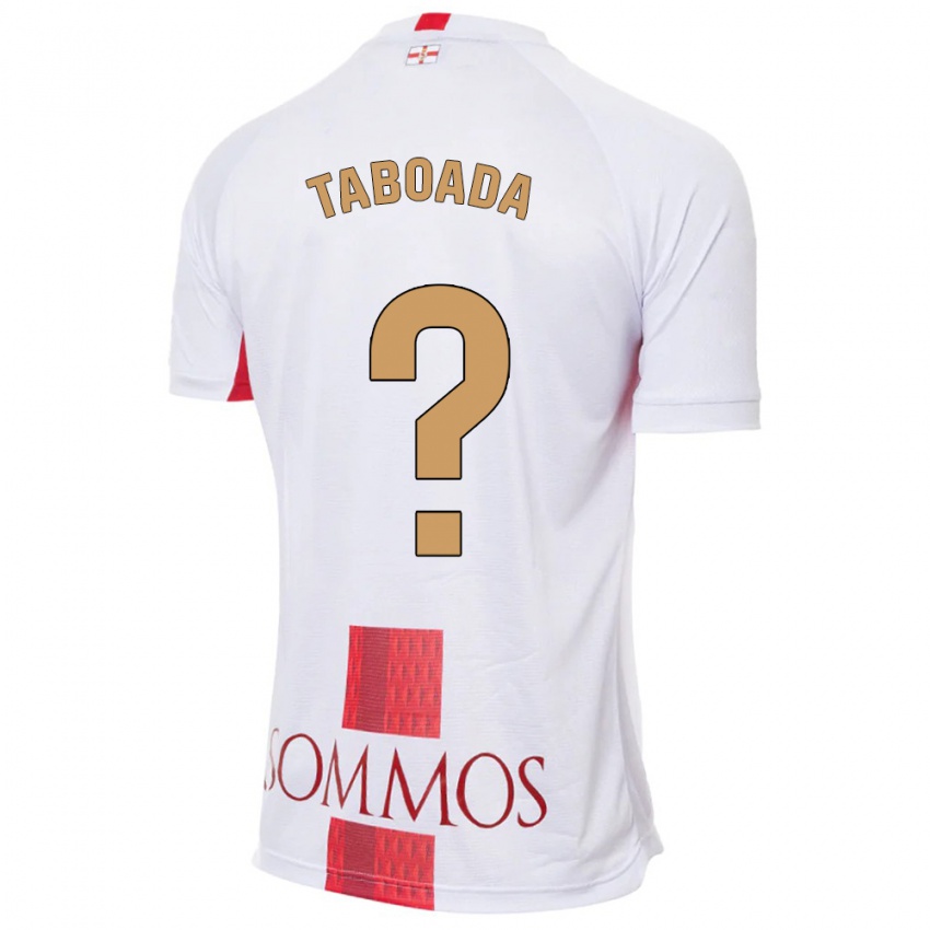 Mann Héctor Taboada #0 Hvit Bortetrøye Drakt Trøye 2023/24 Skjorter T-Skjorte