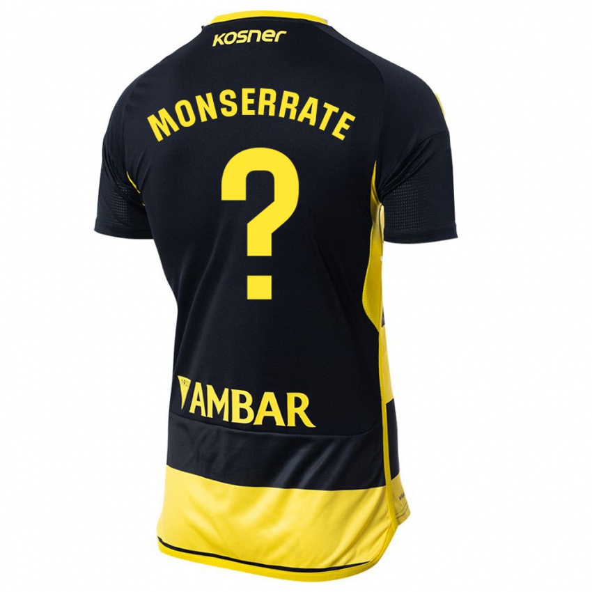 Mann Jano Monserrate #0 Svart Gul Bortetrøye Drakt Trøye 2023/24 Skjorter T-Skjorte