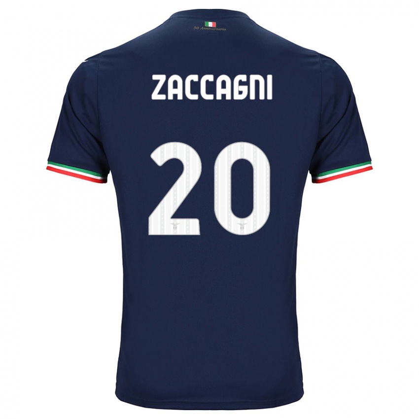 Mann Mattia Zaccagni #20 Marinen Bortetrøye Drakt Trøye 2023/24 Skjorter T-Skjorte