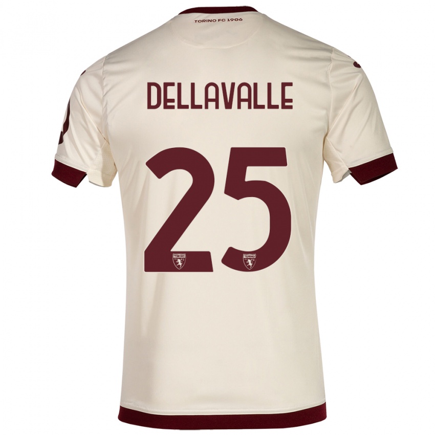 Mann Alessandro Dellavalle #25 Champagne Bortetrøye Drakt Trøye 2023/24 Skjorter T-Skjorte