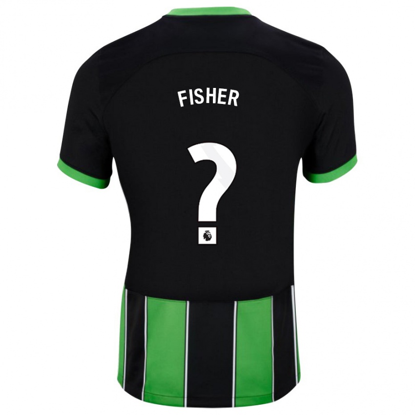 Mann Hugo Fisher #0 Svart Grønn Bortetrøye Drakt Trøye 2023/24 Skjorter T-Skjorte