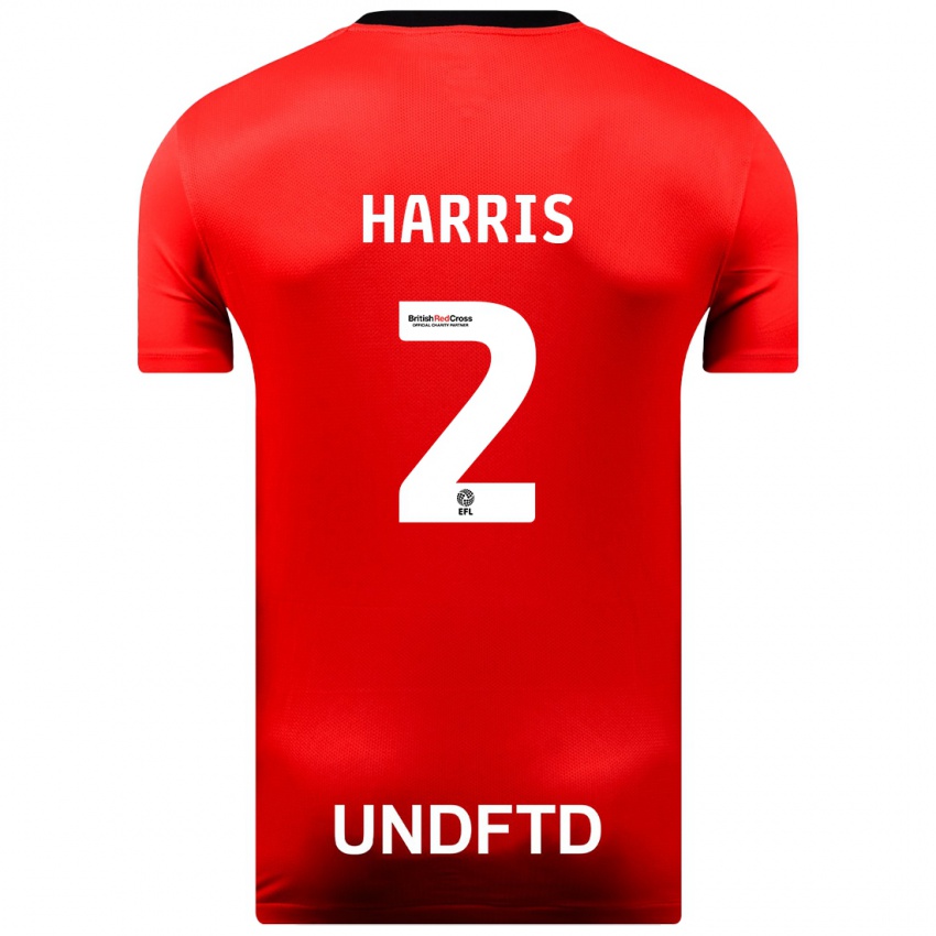 Mann Martha Harris #2 Rød Bortetrøye Drakt Trøye 2023/24 Skjorter T-Skjorte