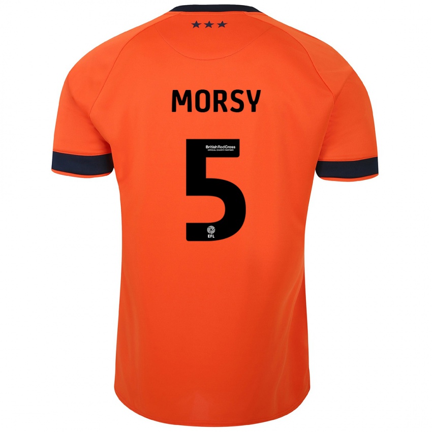 Mann Samy Morsy #5 Oransje Bortetrøye Drakt Trøye 2023/24 Skjorter T-Skjorte