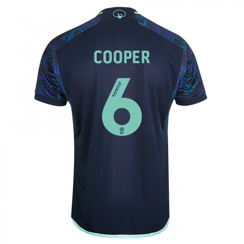 Mann Liam Cooper #6 Blå Bortetrøye Drakt Trøye 2023/24 Skjorter T-Skjorte