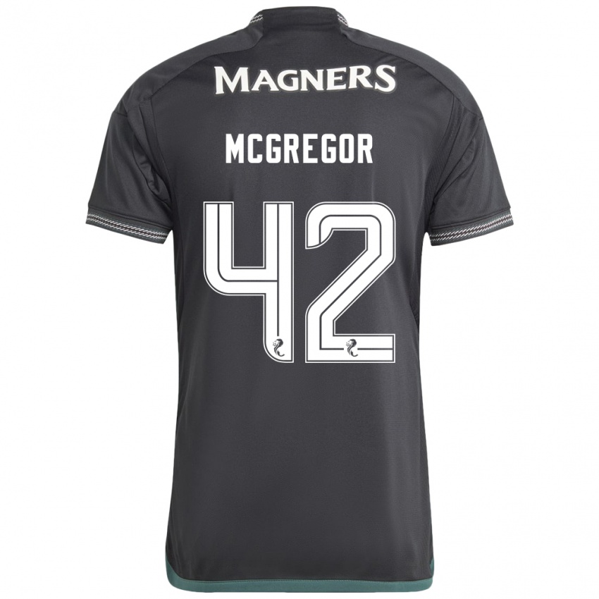 Mann Callum Mcgregor #42 Svart Bortetrøye Drakt Trøye 2023/24 Skjorter T-Skjorte