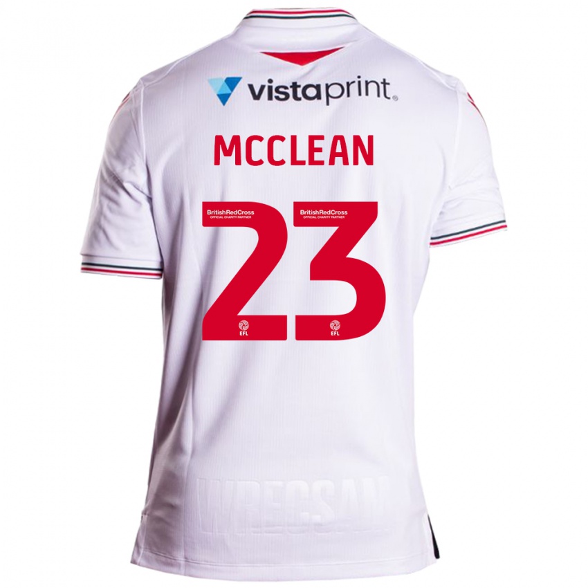 Mann James Mcclean #23 Hvit Bortetrøye Drakt Trøye 2023/24 Skjorter T-Skjorte