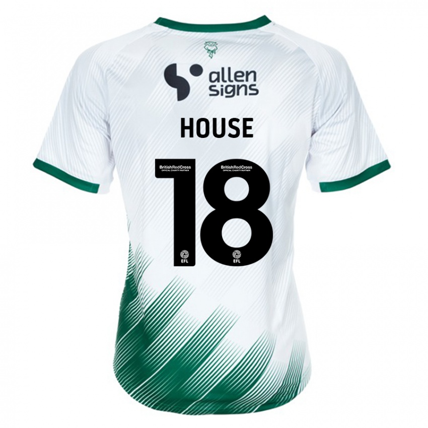 Mann Ben House #18 Hvit Bortetrøye Drakt Trøye 2023/24 Skjorter T-Skjorte