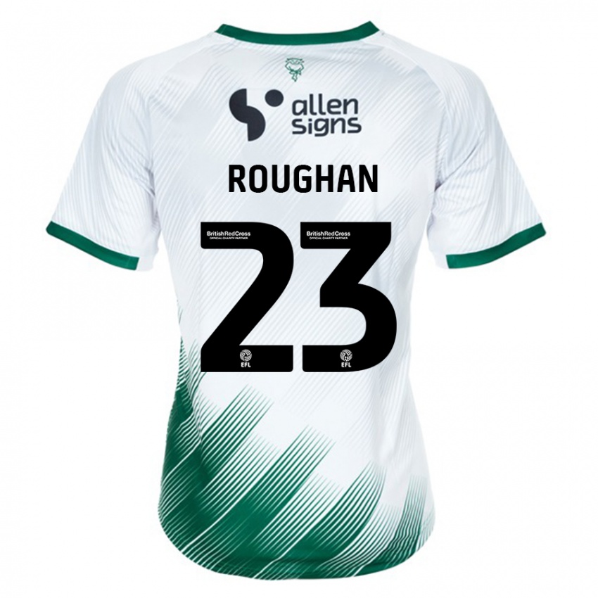 Mann Sean Roughan #23 Hvit Bortetrøye Drakt Trøye 2023/24 Skjorter T-Skjorte