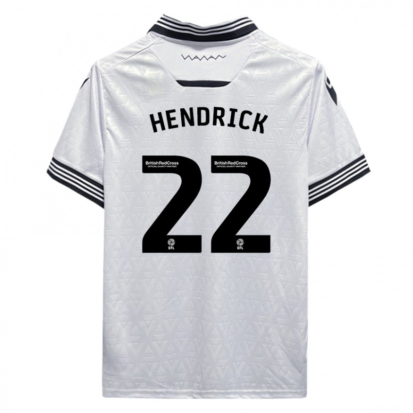 Mann Jeff Hendrick #22 Hvit Bortetrøye Drakt Trøye 2023/24 Skjorter T-Skjorte