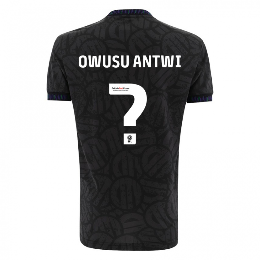Mann Filbert Owusu-Antwi #0 Svart Bortetrøye Drakt Trøye 2023/24 Skjorter T-Skjorte