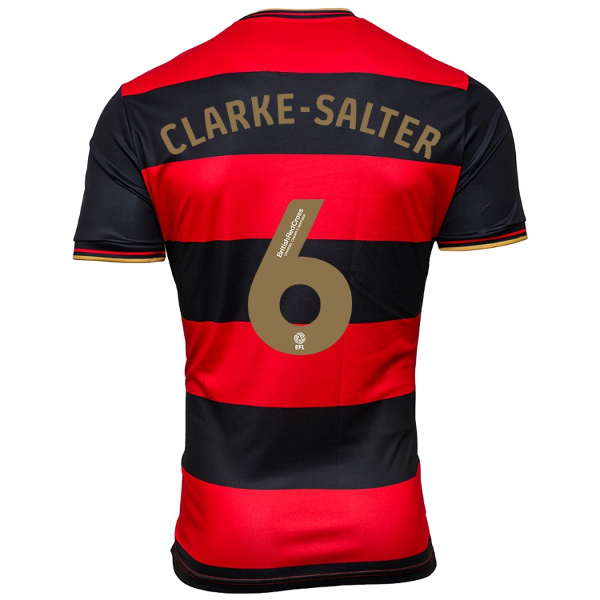 Mann Jake Clarke-Salter #6 Svart, Rød Bortetrøye Drakt Trøye 2023/24 Skjorter T-Skjorte