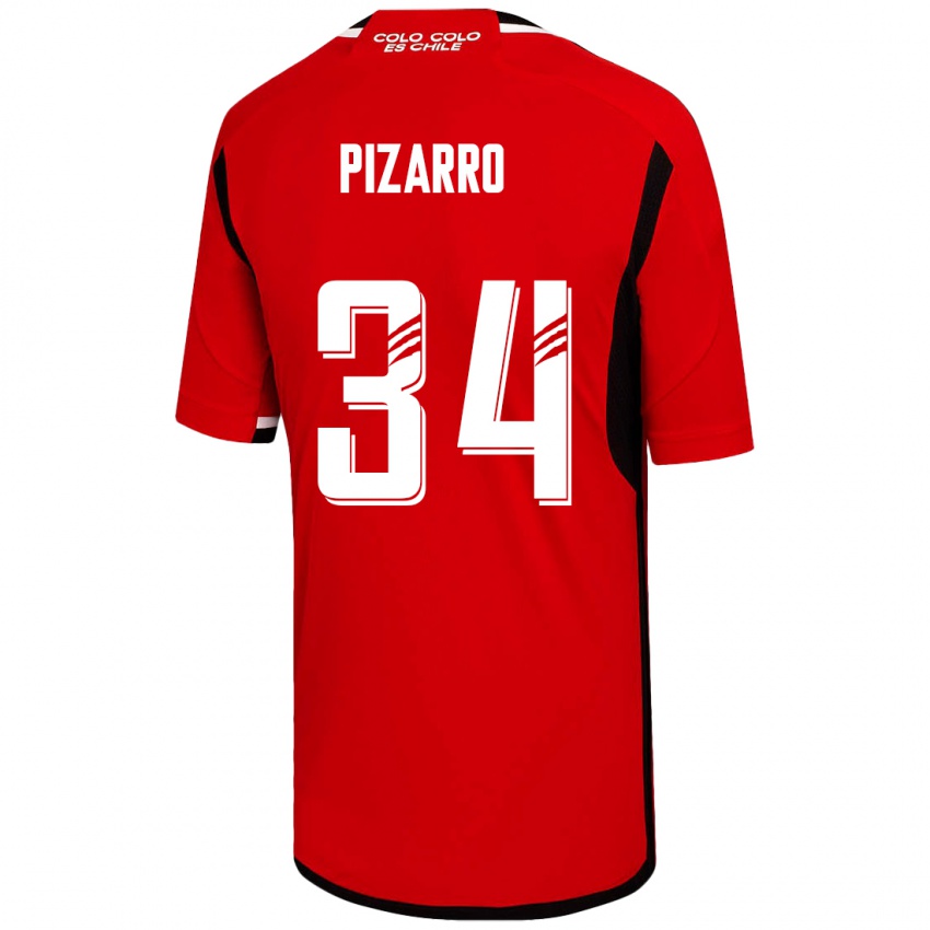 Mann Vicente Pizarro #34 Rød Bortetrøye Drakt Trøye 2023/24 Skjorter T-Skjorte