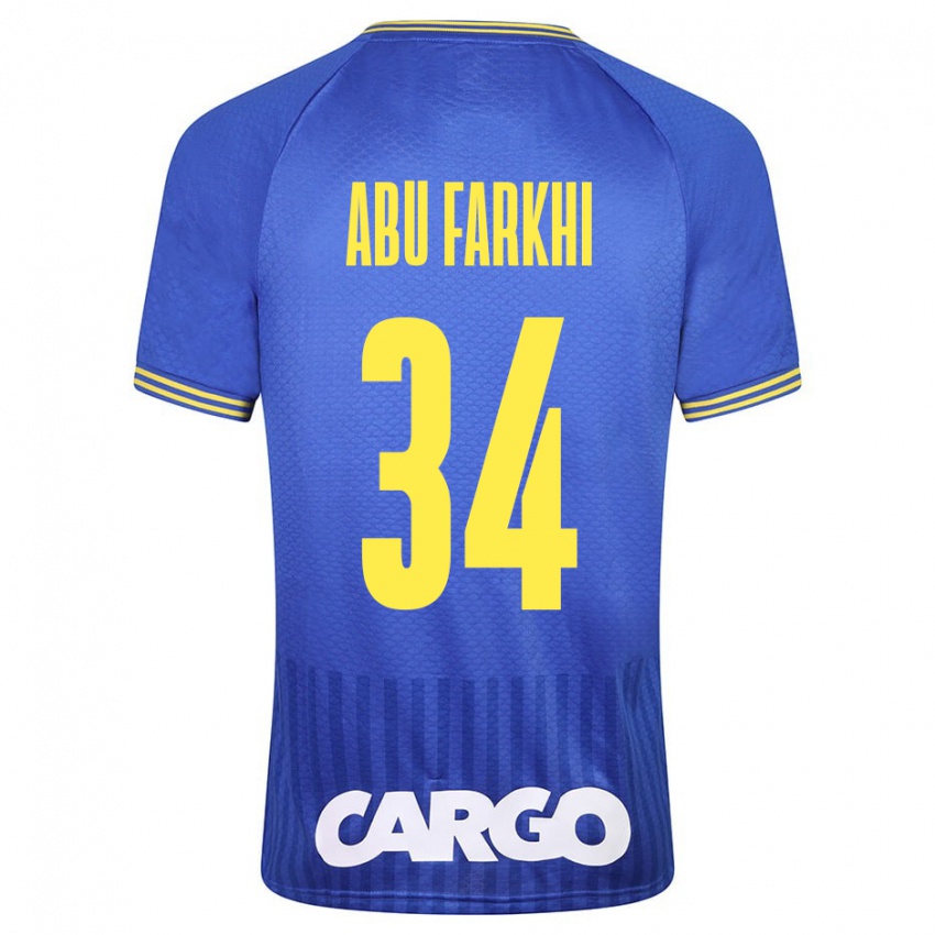 Mann Sayed Abu Farkhi #34 Blå Bortetrøye Drakt Trøye 2023/24 Skjorter T-Skjorte