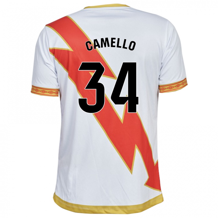 Dame Sergio Camello #34 Hvit Hjemmetrøye Drakt Trøye 2023/24 Skjorter T-Skjorte