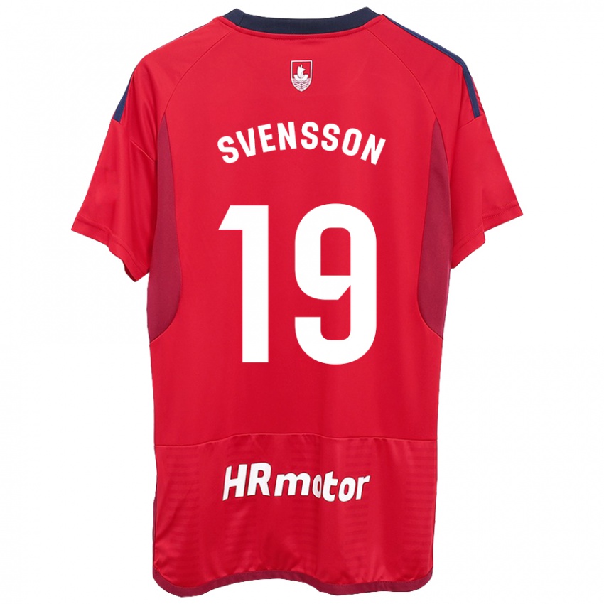 Dame Max Svensson #19 Rød Hjemmetrøye Drakt Trøye 2023/24 Skjorter T-Skjorte