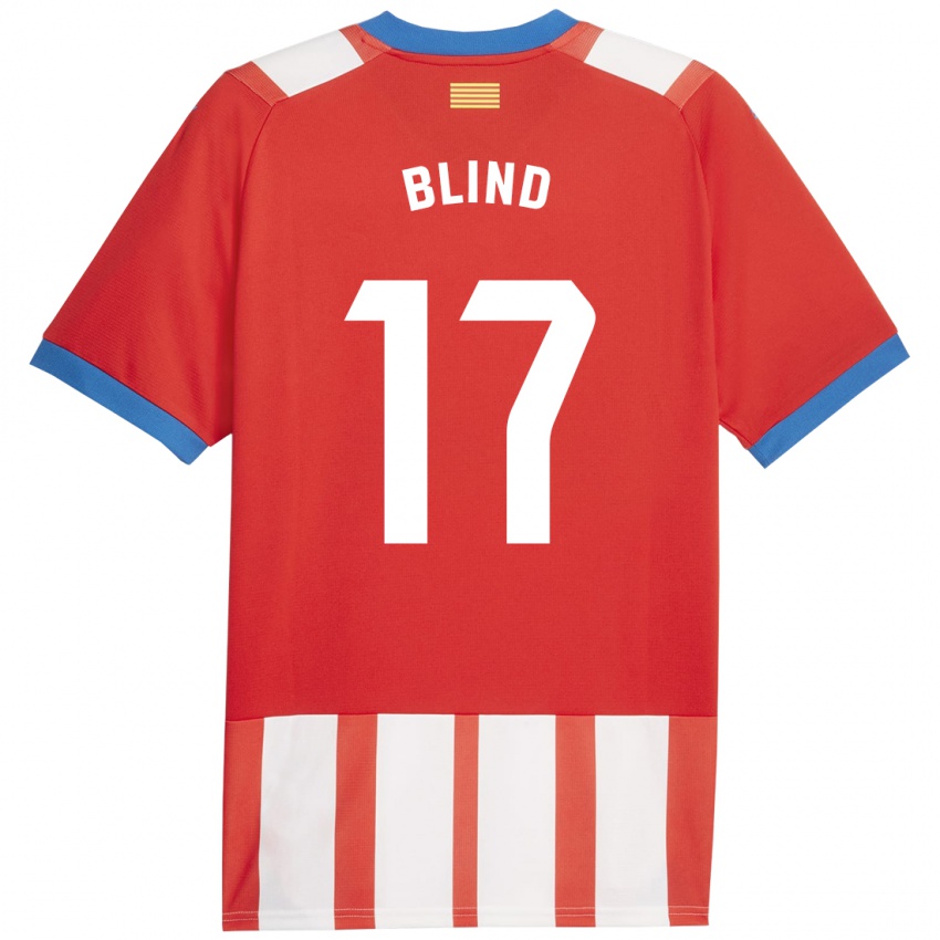 Dame Daley Blind #17 Rød Hvit Hjemmetrøye Drakt Trøye 2023/24 Skjorter T-Skjorte