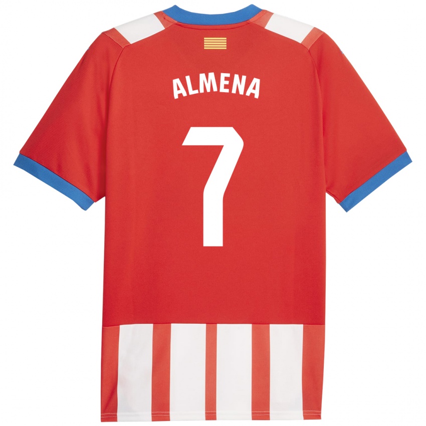 Dame Iker Almena #7 Rød Hvit Hjemmetrøye Drakt Trøye 2023/24 Skjorter T-Skjorte