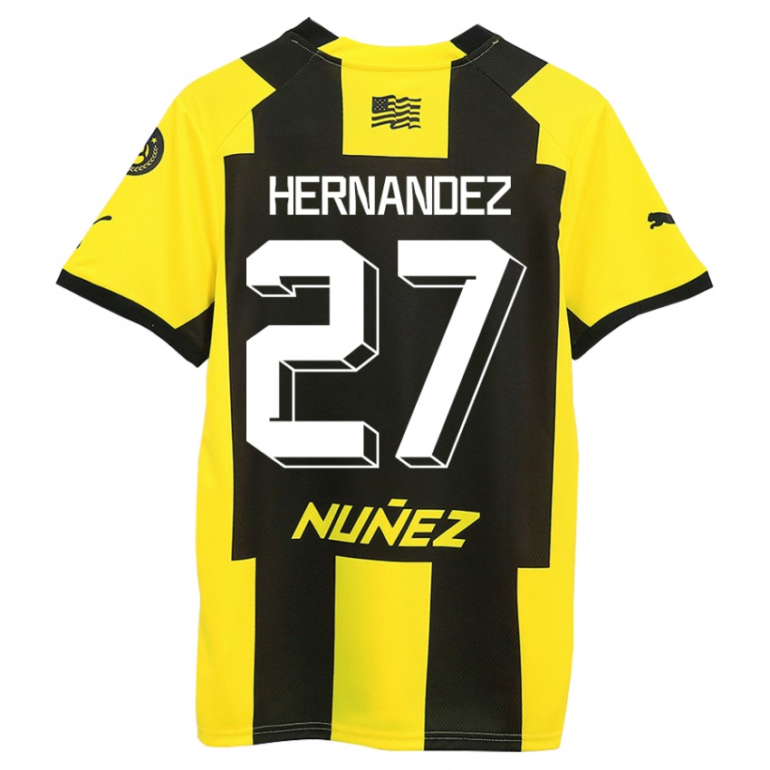 Dame Lucas Hernández #27 Gul Svart Hjemmetrøye Drakt Trøye 2023/24 Skjorter T-Skjorte