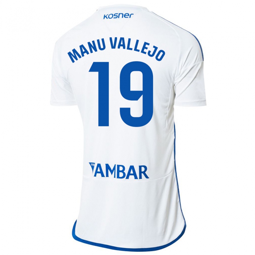 Dame Manu Vallejo #19 Hvit Hjemmetrøye Drakt Trøye 2023/24 Skjorter T-Skjorte