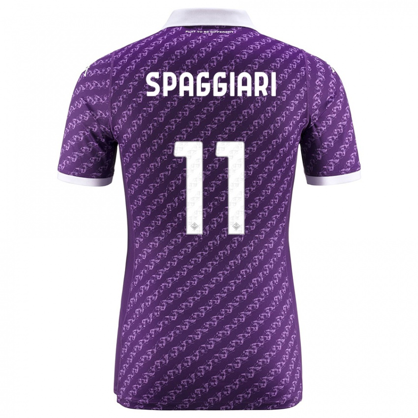 Dame Riccardo Spaggiari #11 Fiolett Hjemmetrøye Drakt Trøye 2023/24 Skjorter T-Skjorte