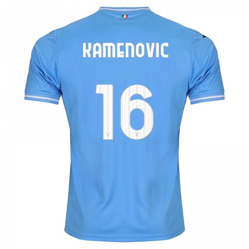 Dame Dimitrije Kamenovic #16 Blå Hjemmetrøye Drakt Trøye 2023/24 Skjorter T-Skjorte
