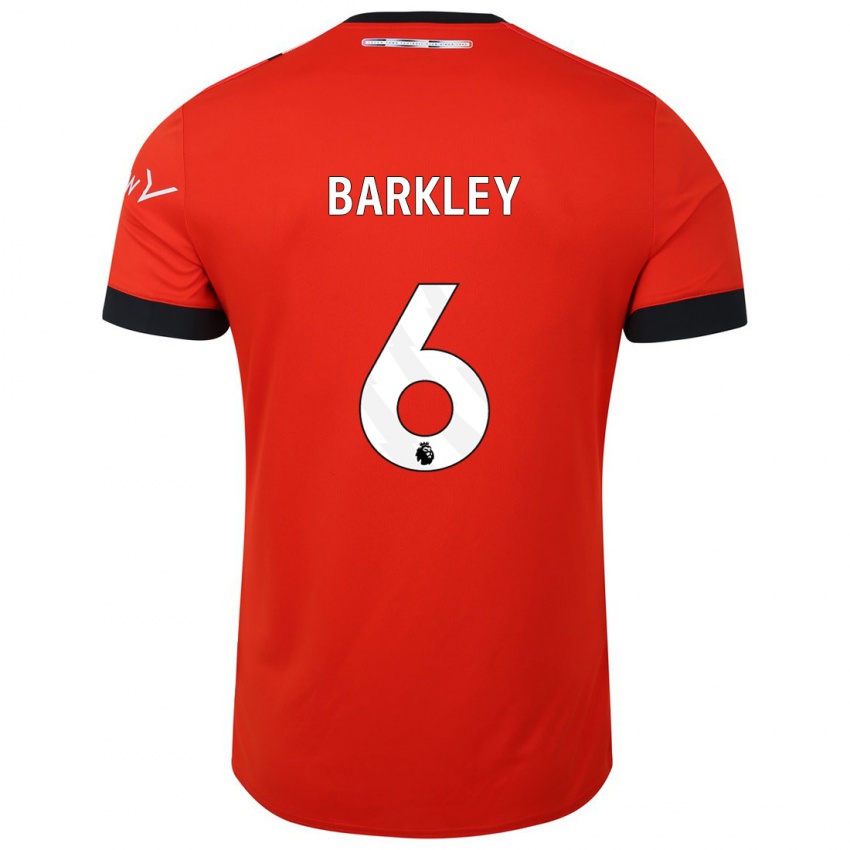 Dame Ross Barkley #6 Rød Hjemmetrøye Drakt Trøye 2023/24 Skjorter T-Skjorte