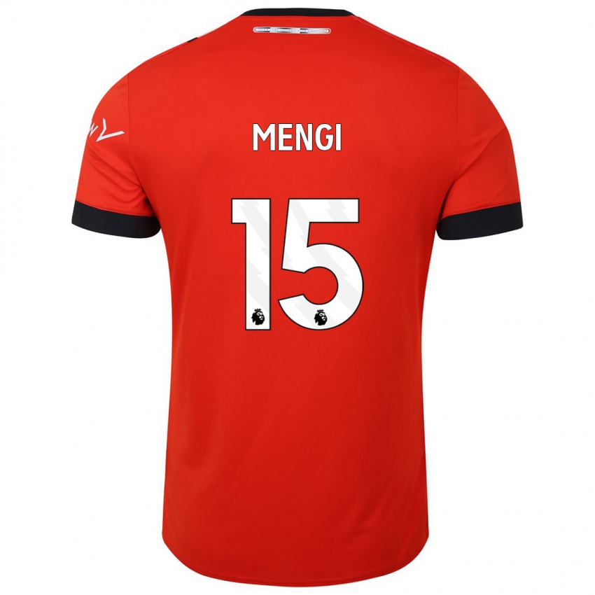 Dame Teden Mengi #15 Rød Hjemmetrøye Drakt Trøye 2023/24 Skjorter T-Skjorte