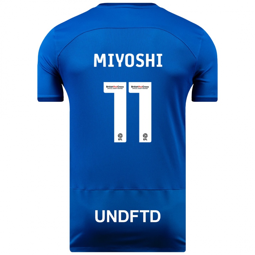 Dame Koji Miyoshi #11 Blå Hjemmetrøye Drakt Trøye 2023/24 Skjorter T-Skjorte
