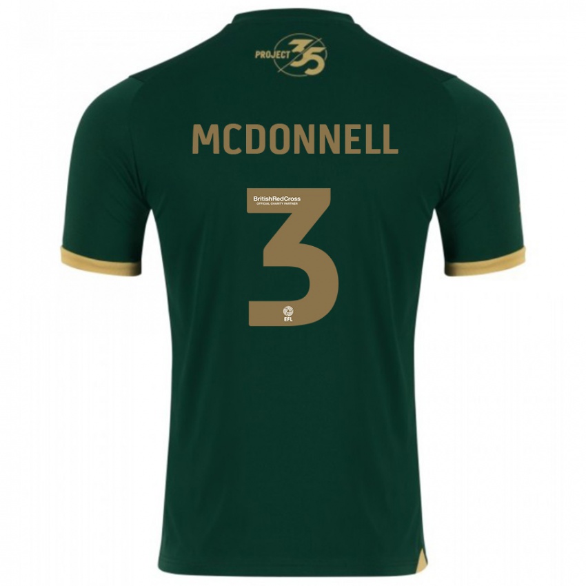 Dame Rosie Mcdonnell #3 Grønn Hjemmetrøye Drakt Trøye 2023/24 Skjorter T-Skjorte