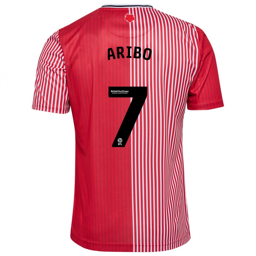 Dame Joe Aribo #7 Rød Hjemmetrøye Drakt Trøye 2023/24 Skjorter T-Skjorte