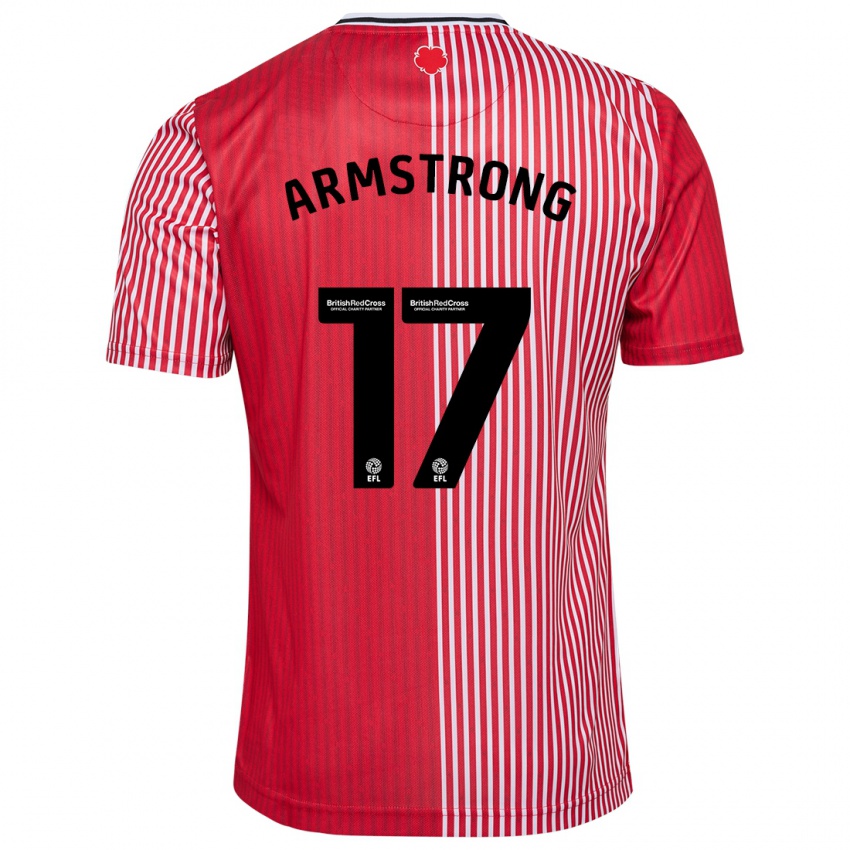 Dame Stuart Armstrong #17 Rød Hjemmetrøye Drakt Trøye 2023/24 Skjorter T-Skjorte