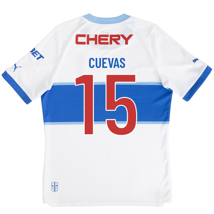 Dame Cristian Cuevas #15 Hvit Hjemmetrøye Drakt Trøye 2023/24 Skjorter T-Skjorte