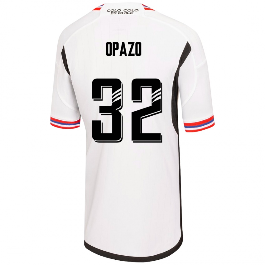 Dame Óscar Opazo #32 Hvit Hjemmetrøye Drakt Trøye 2023/24 Skjorter T-Skjorte