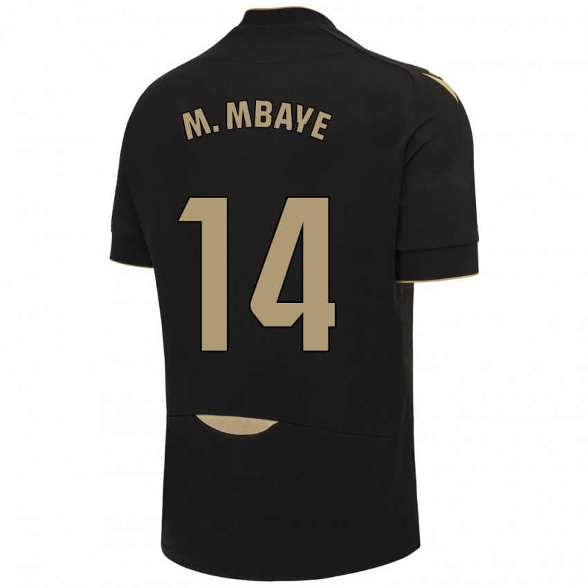 Dame Momo Mbaye #14 Svart Bortetrøye Drakt Trøye 2023/24 Skjorter T-Skjorte
