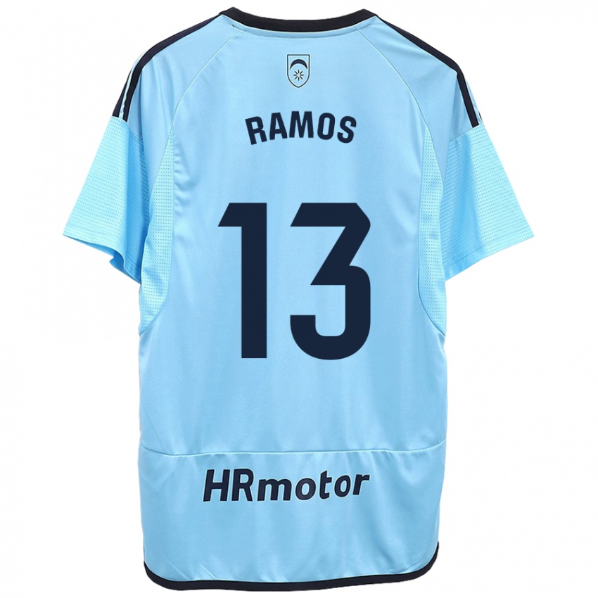 Dame Darío Ramos #13 Blå Bortetrøye Drakt Trøye 2023/24 Skjorter T-Skjorte