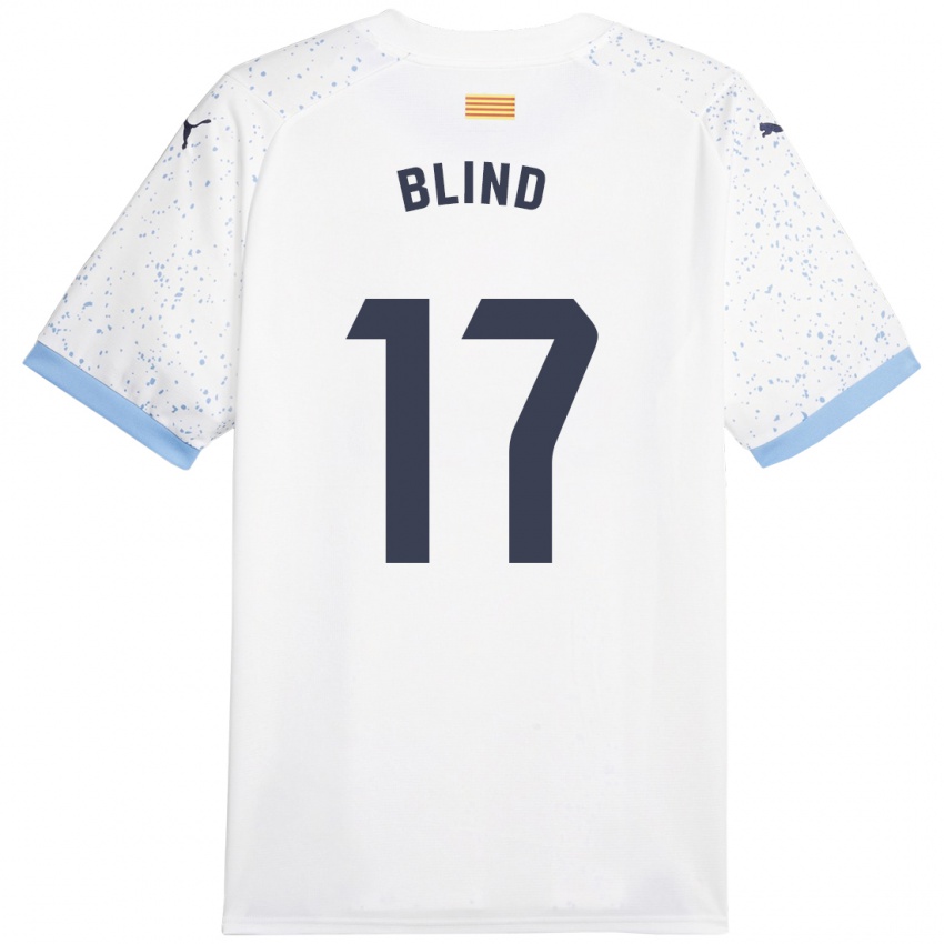 Dame Daley Blind #17 Hvit Bortetrøye Drakt Trøye 2023/24 Skjorter T-Skjorte
