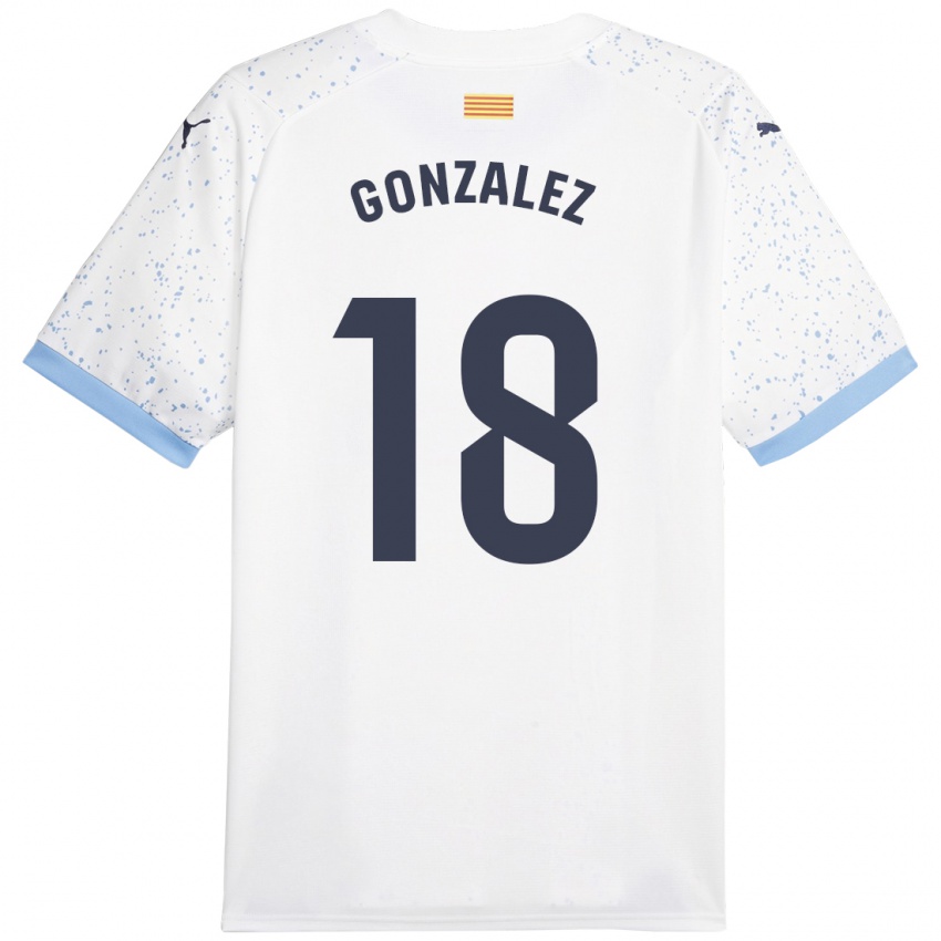 Dame Gerard Gonzalez #18 Hvit Bortetrøye Drakt Trøye 2023/24 Skjorter T-Skjorte