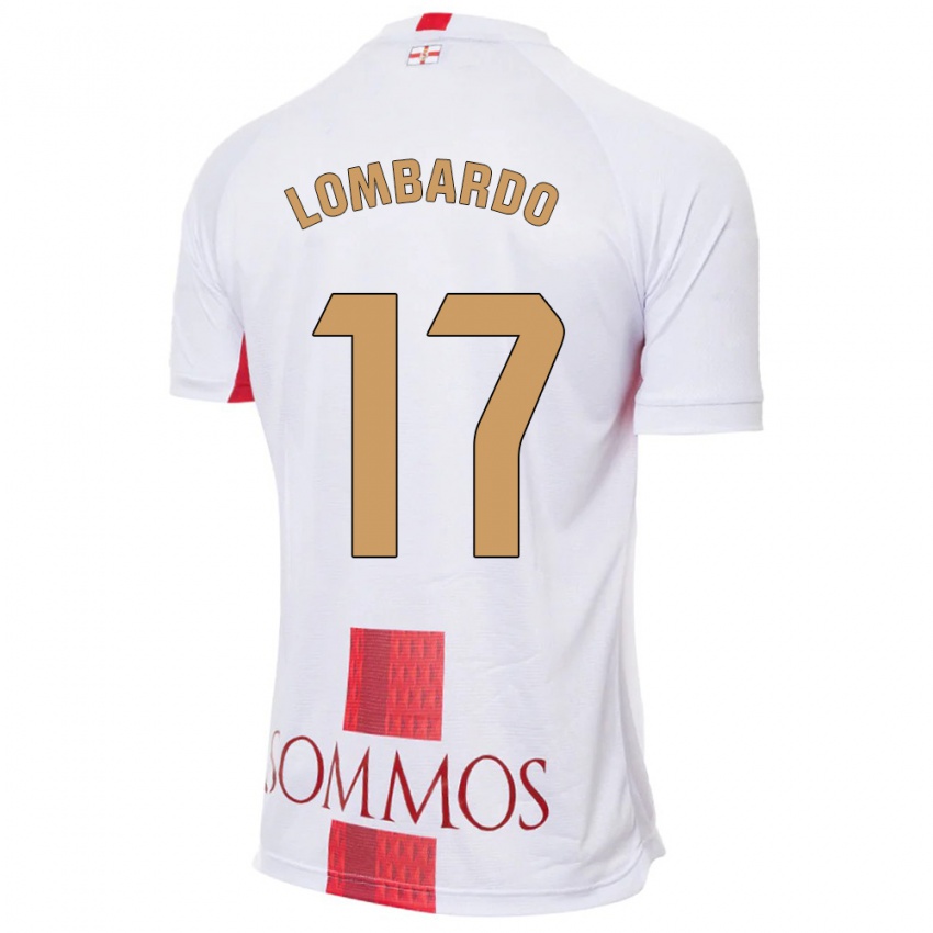 Dame Enzo Lombardo #17 Hvit Bortetrøye Drakt Trøye 2023/24 Skjorter T-Skjorte