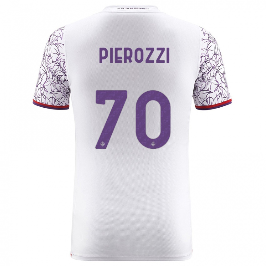 Dame Niccolo Pierozzi #70 Hvit Bortetrøye Drakt Trøye 2023/24 Skjorter T-Skjorte
