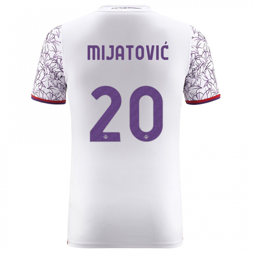 Dame Milica Mijatović #20 Hvit Bortetrøye Drakt Trøye 2023/24 Skjorter T-Skjorte