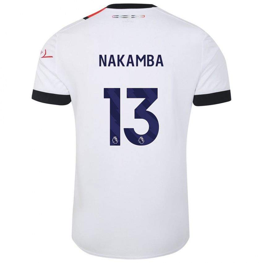Dame Marvelous Nakamba #13 Hvit Bortetrøye Drakt Trøye 2023/24 Skjorter T-Skjorte