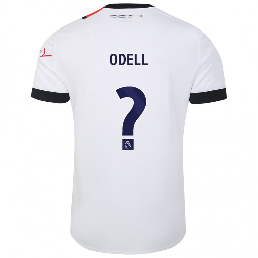 Dame Josh Odell #0 Hvit Bortetrøye Drakt Trøye 2023/24 Skjorter T-Skjorte
