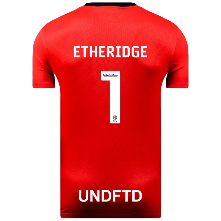 Dame Neil Etheridge #1 Rød Bortetrøye Drakt Trøye 2023/24 Skjorter T-Skjorte